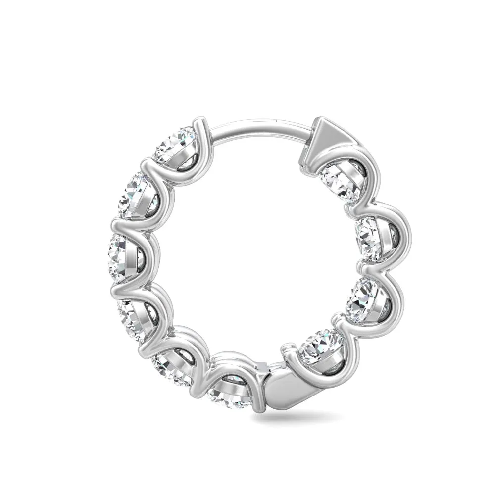 Martin Flyer Diamond Hoop Earrings