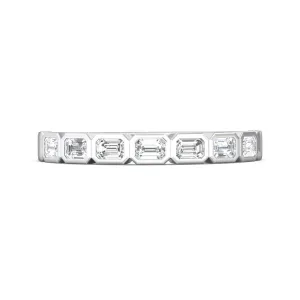 Martin Flyer Emerald-Cut Diamond Anniversary Band