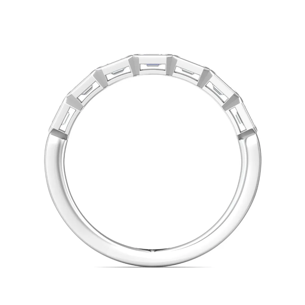 Martin Flyer Emerald-Cut Diamond Anniversary Band
