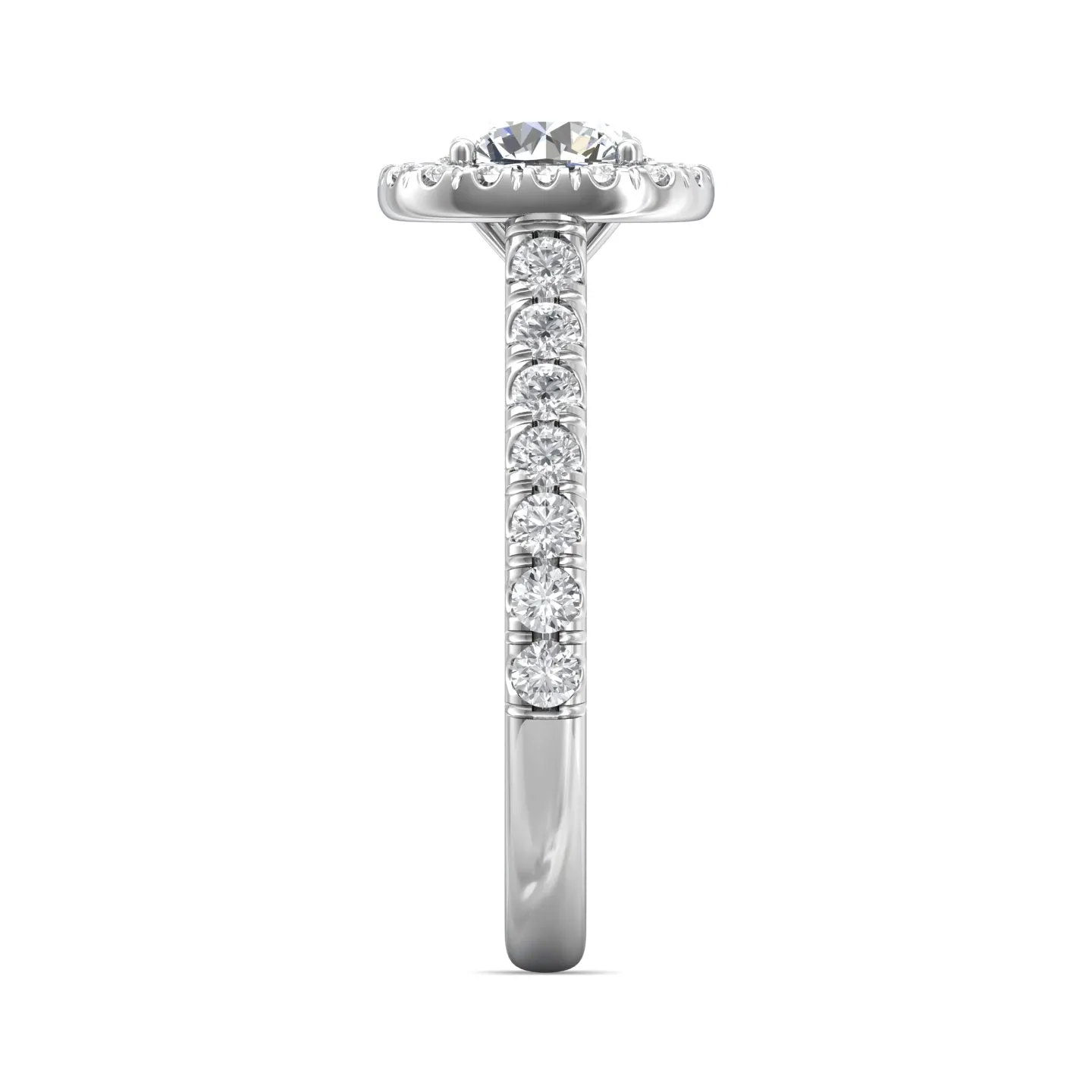 Martin Flyer FlyerFit Cushion Halo Micropave Engagement Ring