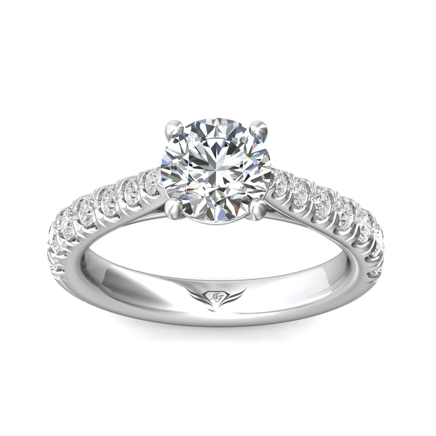 Martin Flyer FlyerFit Micropave Engagement Ring