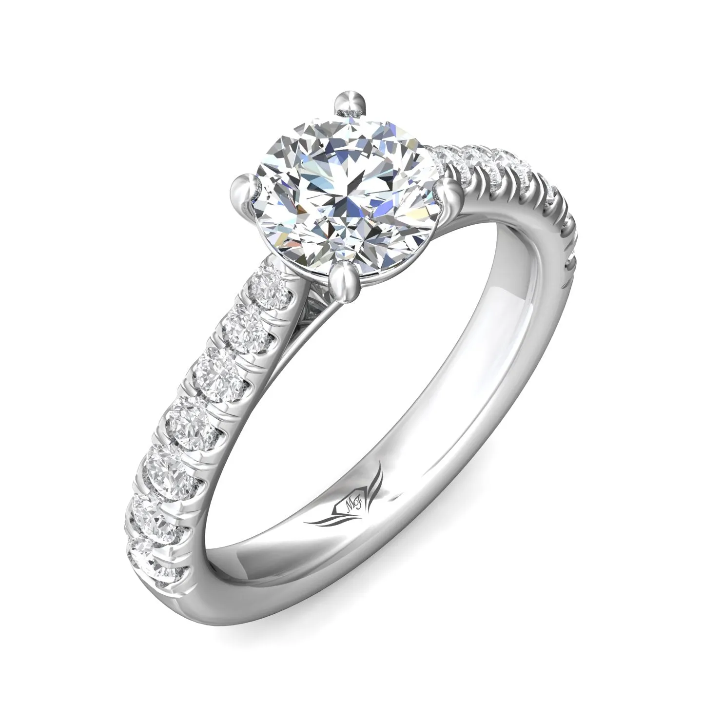 Martin Flyer FlyerFit Micropave Engagement Ring
