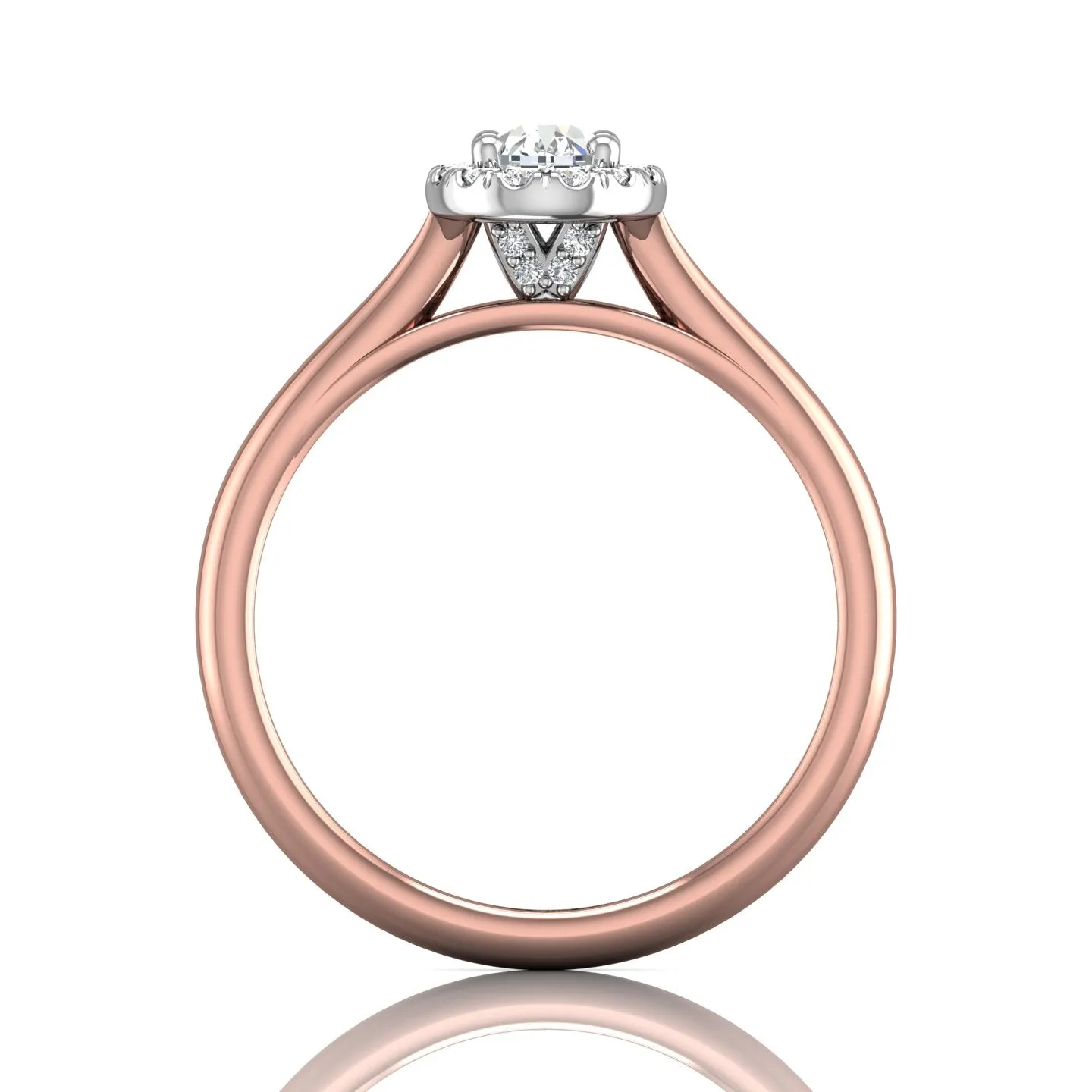 Martin Flyer FlyerFit Micropave Halo Complete Engagement Ring