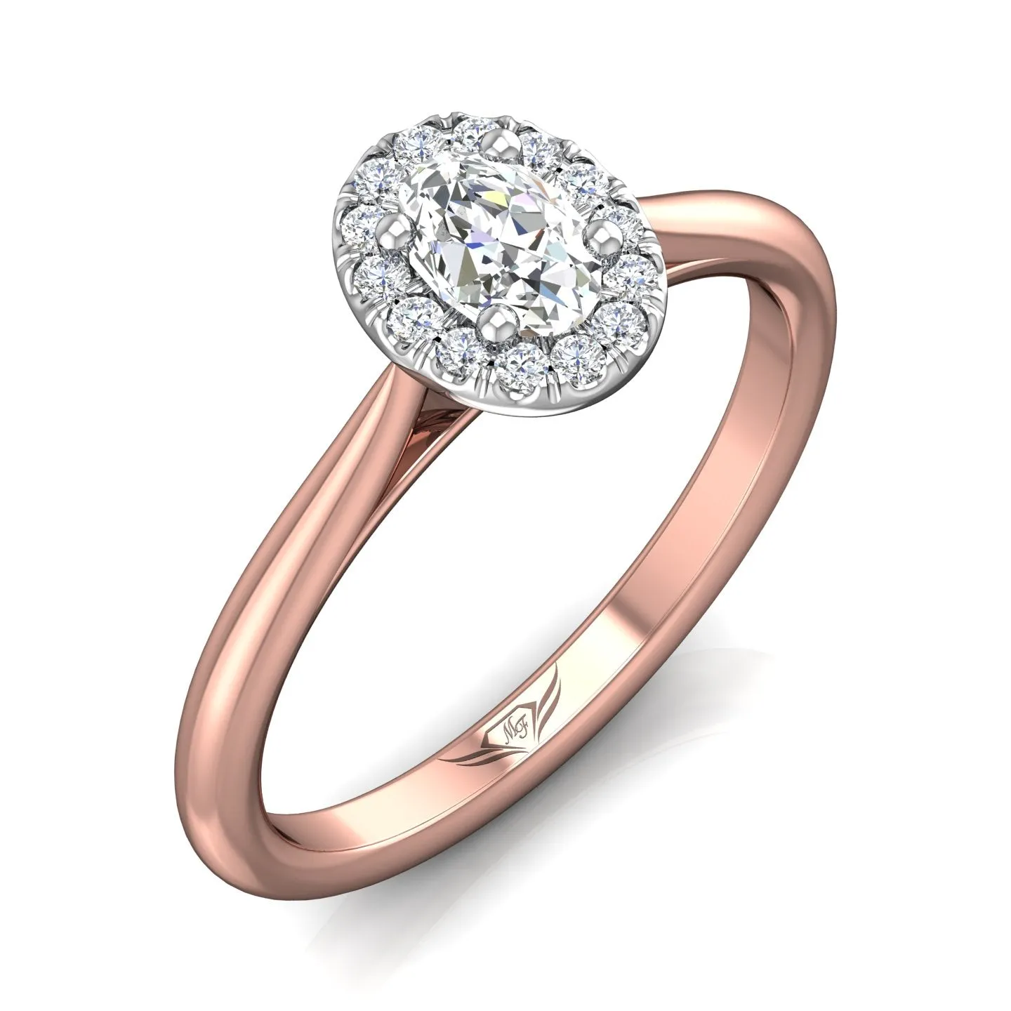 Martin Flyer FlyerFit Micropave Halo Complete Engagement Ring