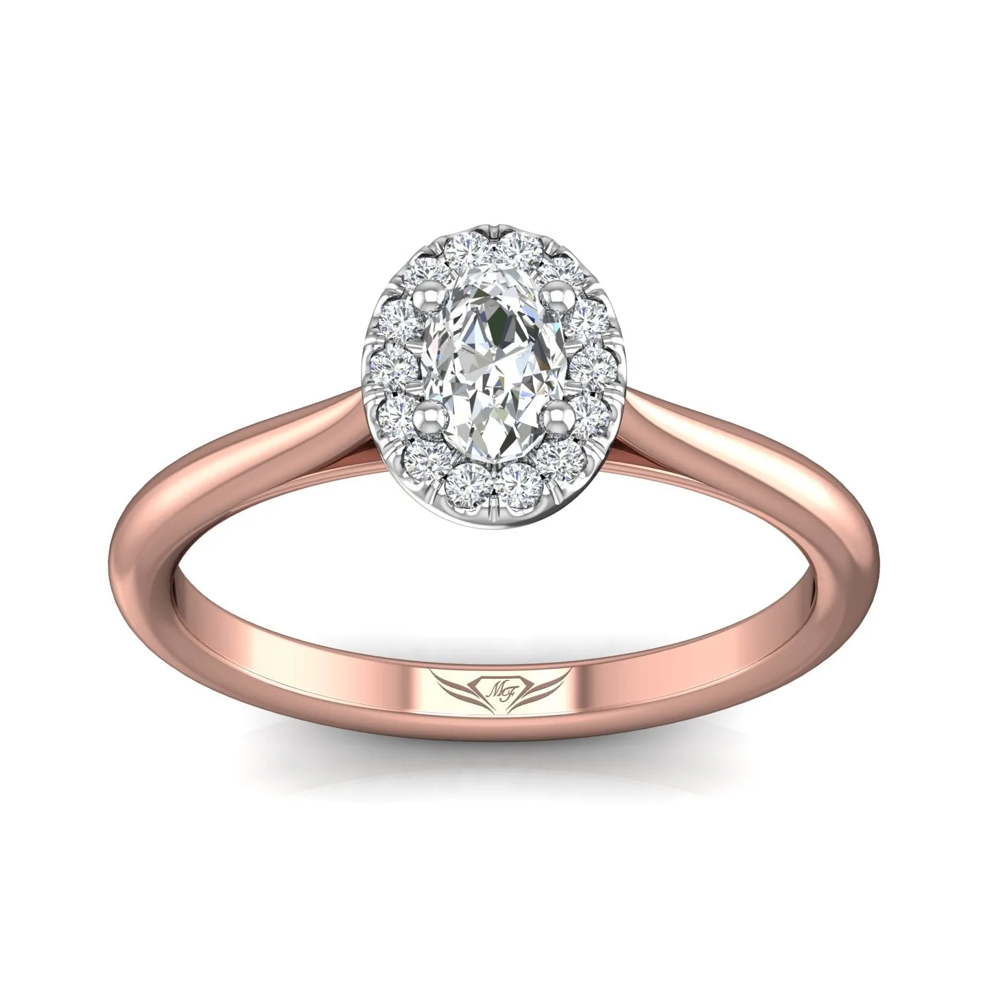 Martin Flyer FlyerFit Micropave Halo Complete Engagement Ring