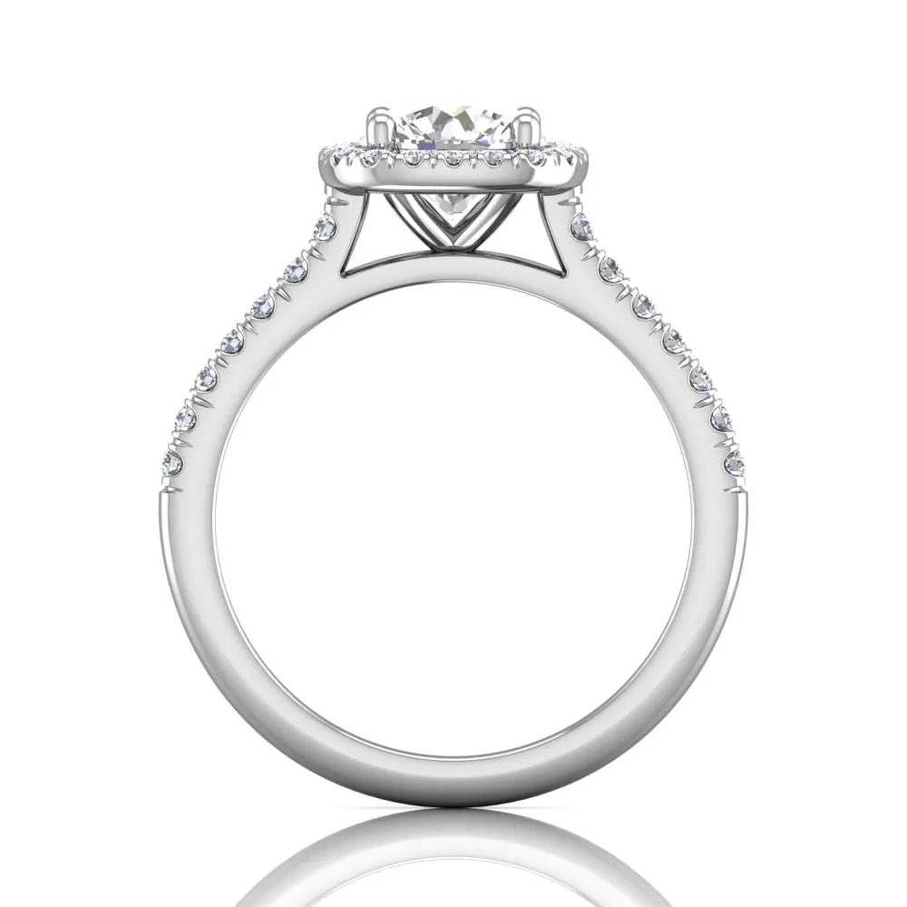 Martin Flyer FlyerFit Micropave Halo Engagement Ring