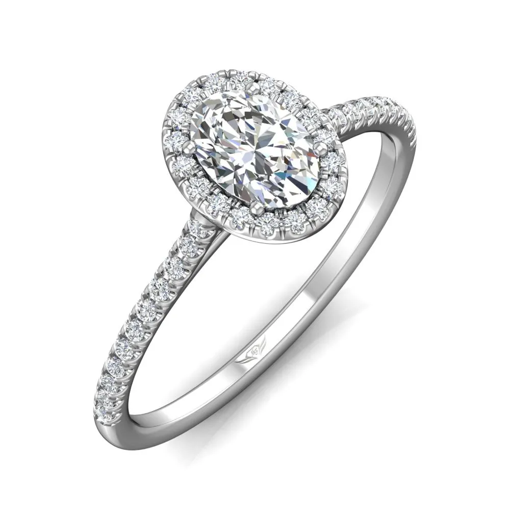 Martin Flyer FlyerFit Micropave Halo Engagement Ring