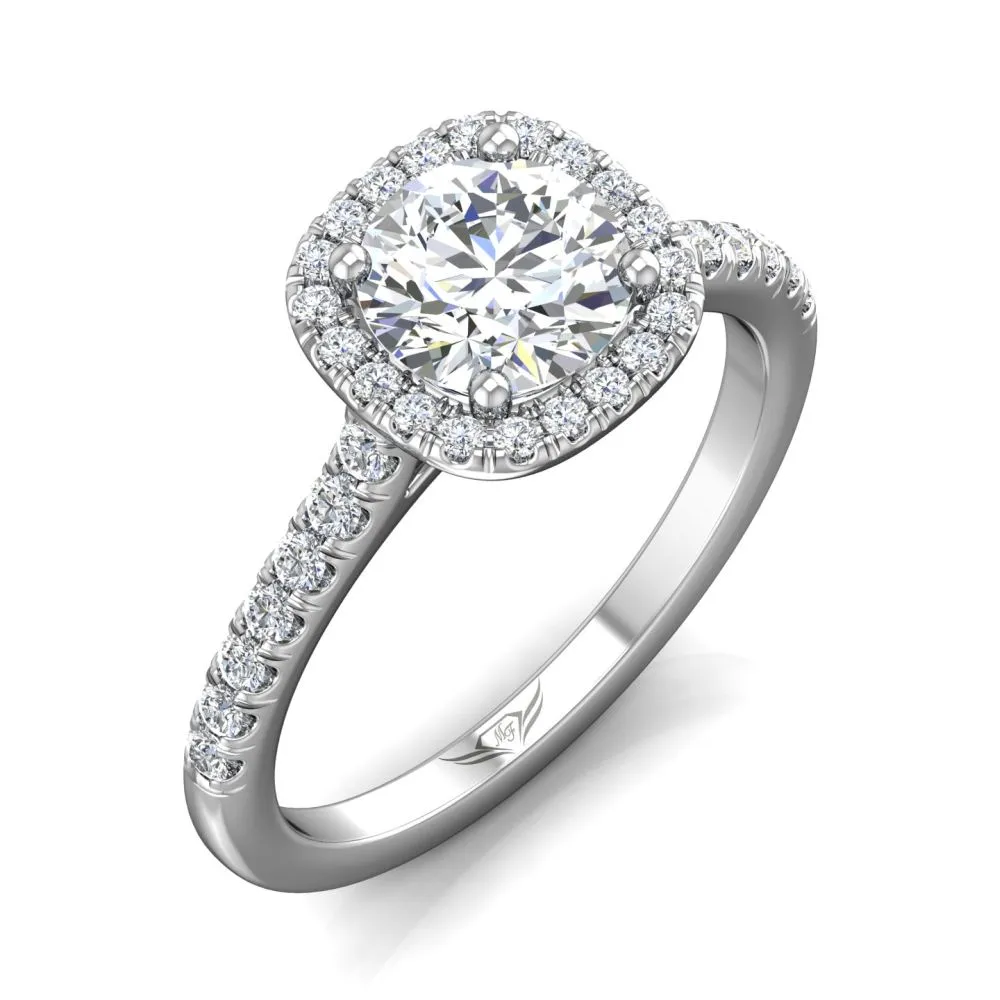 Martin Flyer FlyerFit Micropave Halo Engagement Ring