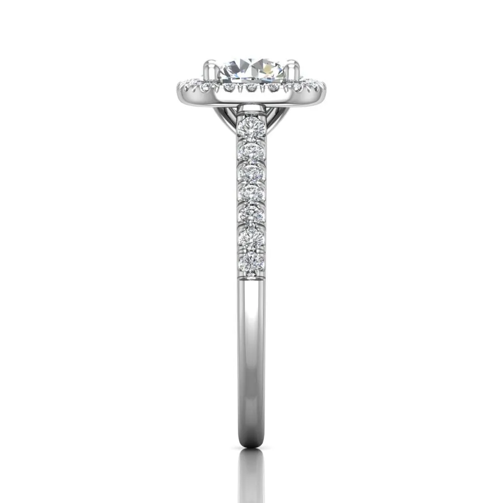 Martin Flyer FlyerFit Micropave Halo Engagement Ring