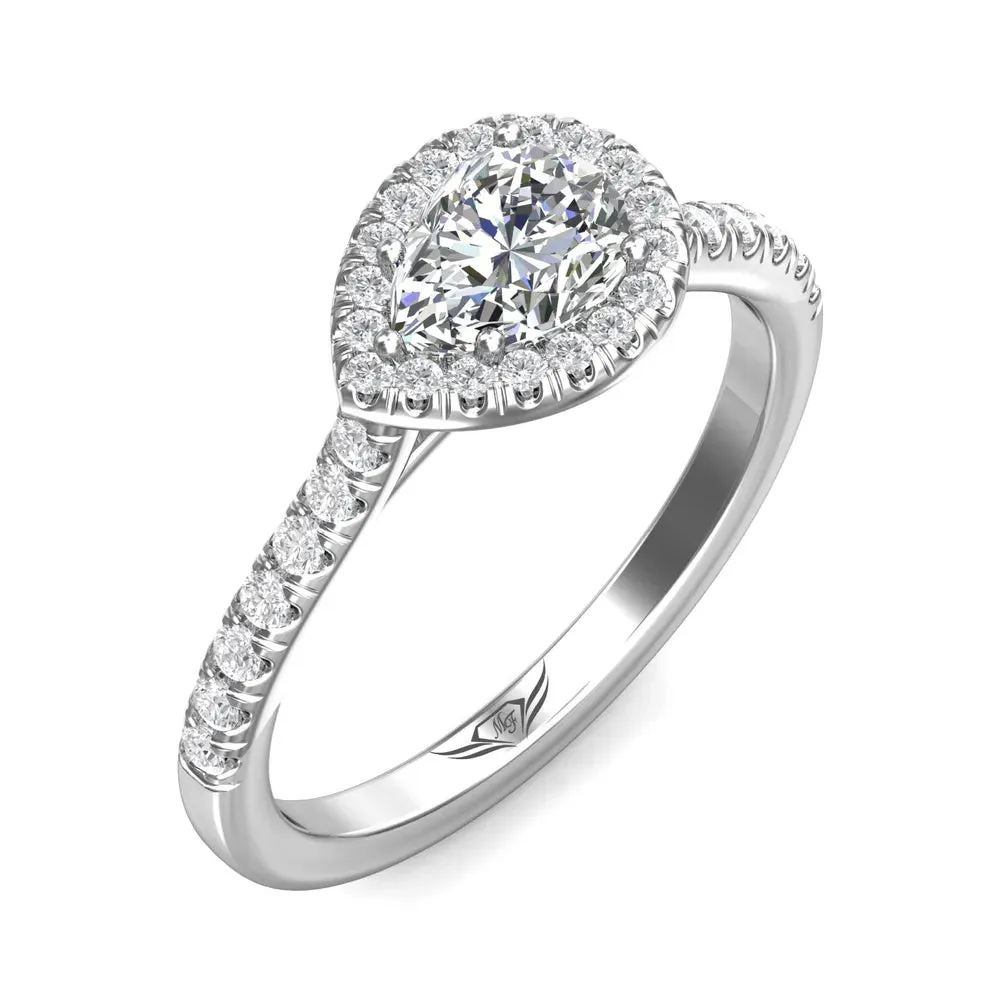 Martin Flyer FlyerFit Pear Shape Halo Engagement Ring