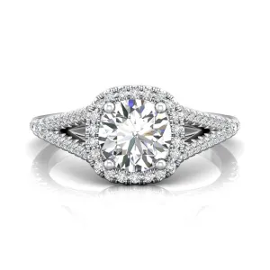 Martin Flyer FlyerFit Split Shank Halo Engagement Ring