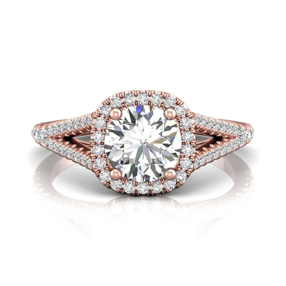 Martin Flyer FlyerFit Split Shank Halo Engagement Ring