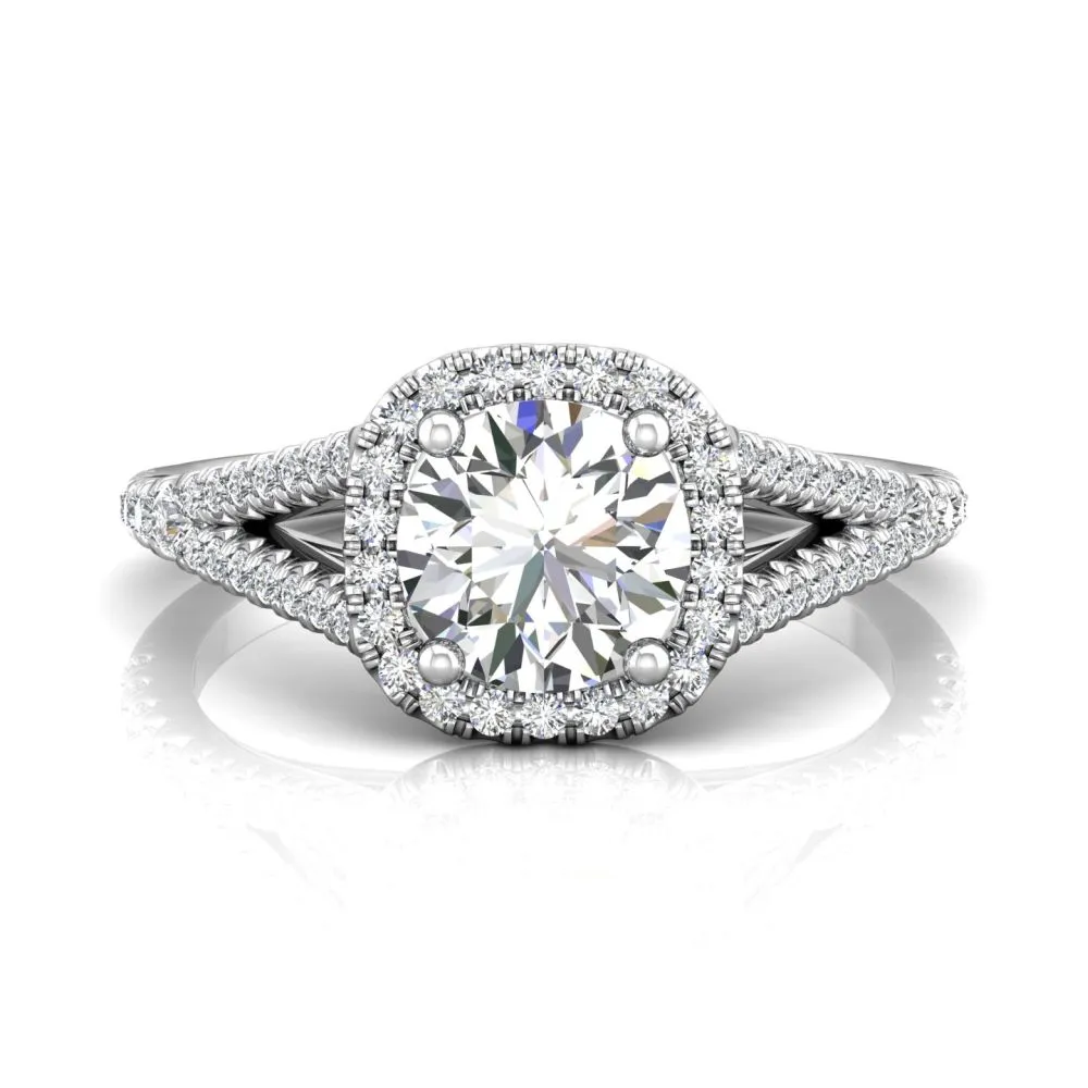 Martin Flyer FlyerFit Split Shank Halo Engagement Ring