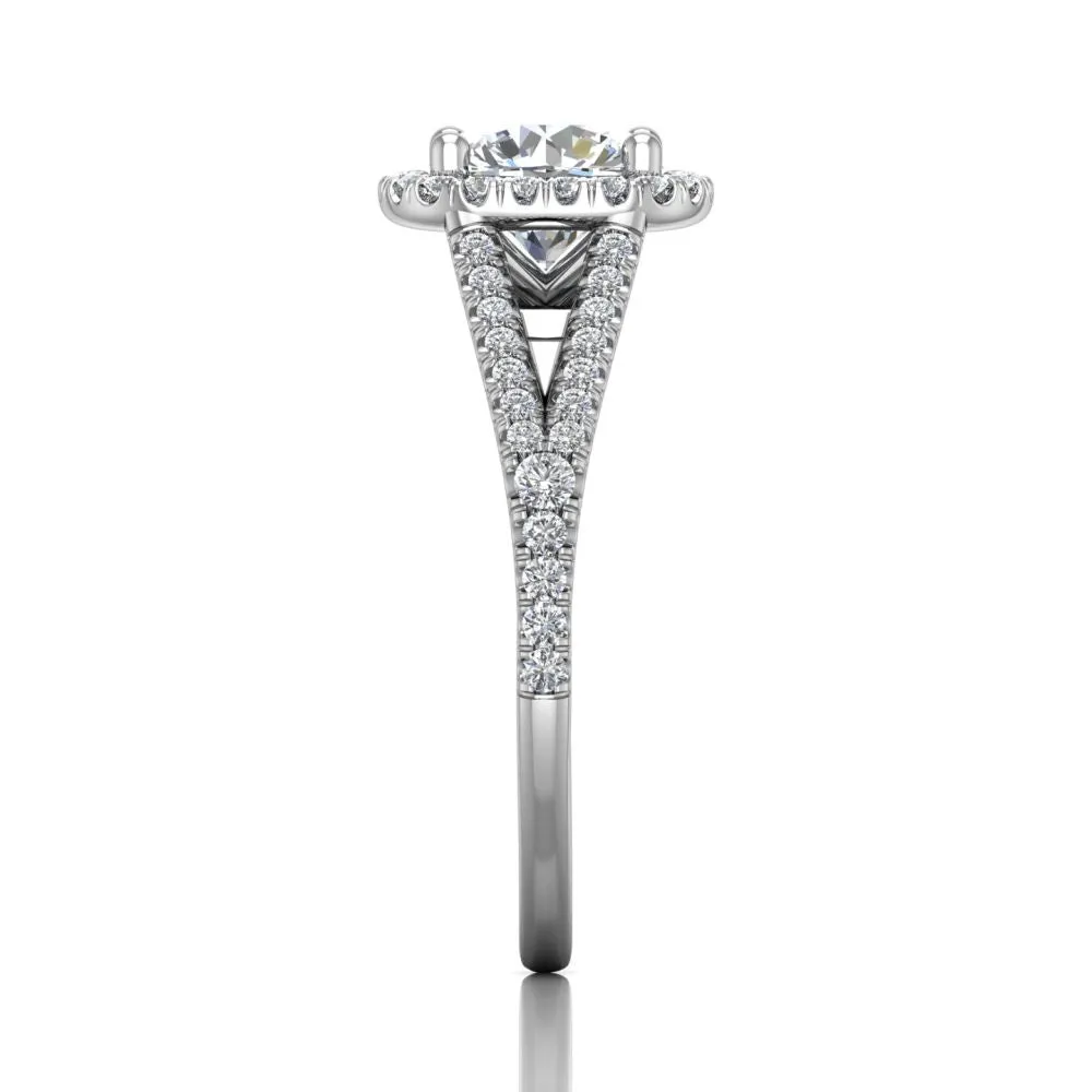 Martin Flyer FlyerFit Split Shank Halo Engagement Ring