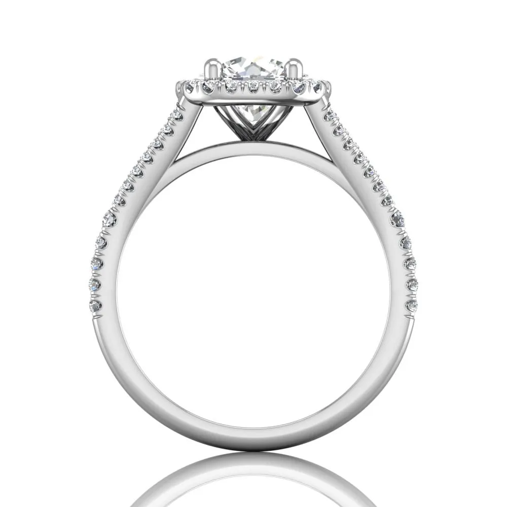 Martin Flyer FlyerFit Split Shank Halo Engagement Ring
