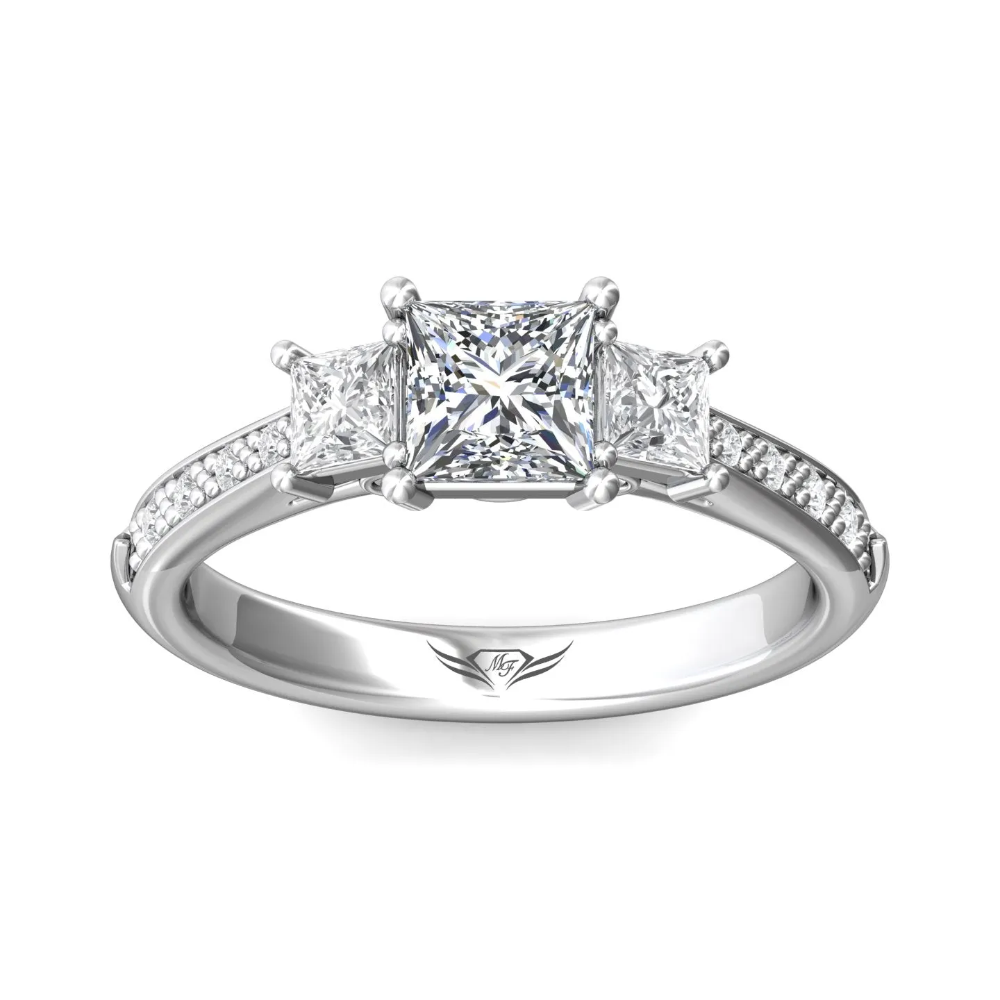 Martin Flyer FlyerFit Three Stone Engagement Ring