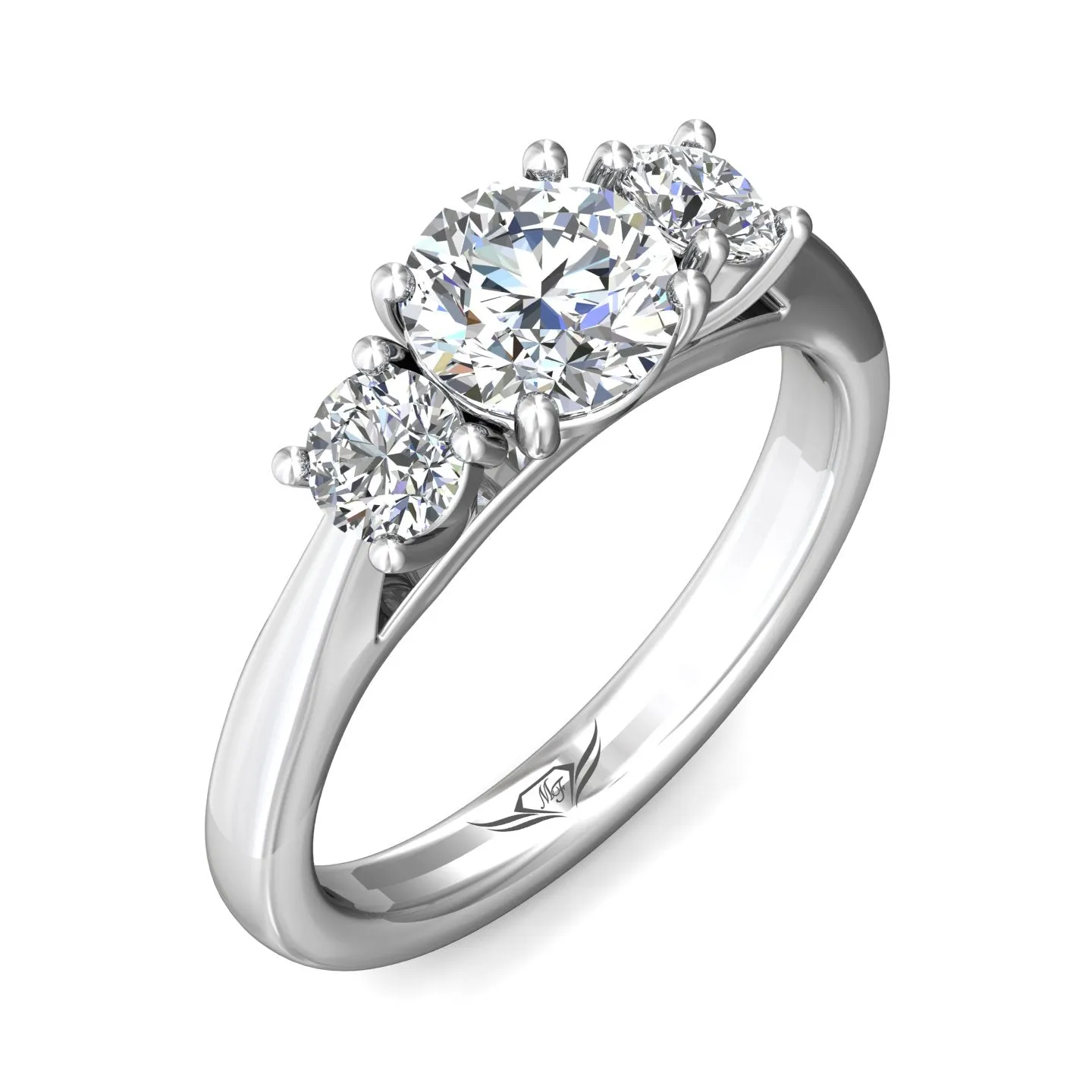 Martin Flyer FlyerFit Three Stone Engagement Ring