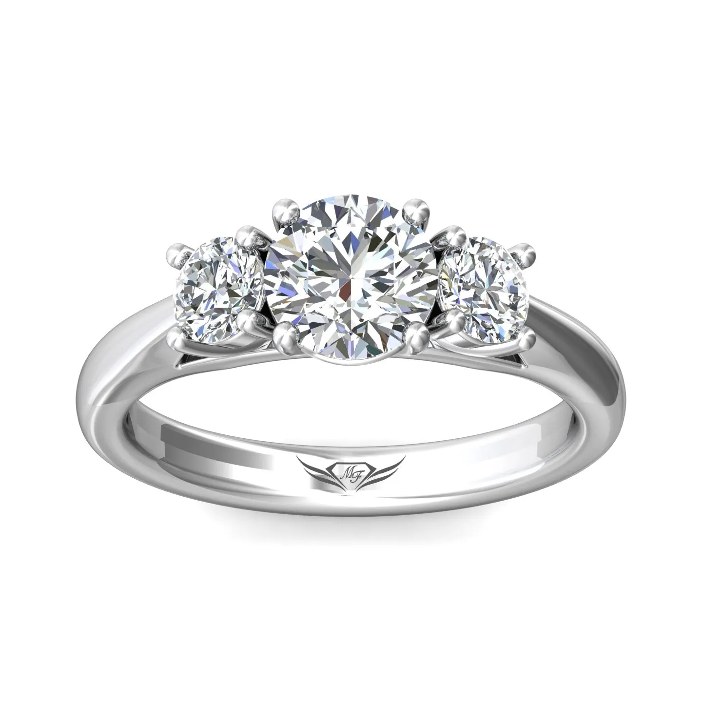 Martin Flyer FlyerFit Three Stone Engagement Ring