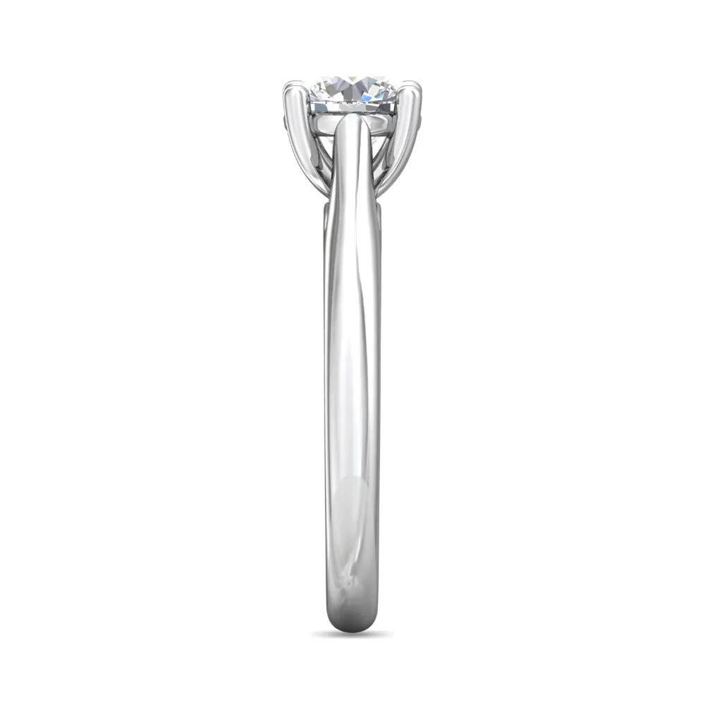 Martin Flyer Platinum Round-Cut Diamond Solitaire Engagement Ring