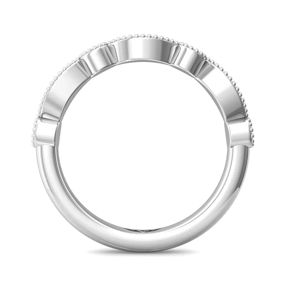 Martin Flyer Round and Marquise Set Wedding Band