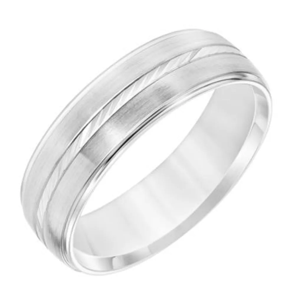 Men's 14k 6mm Brush Finish Wedding Band