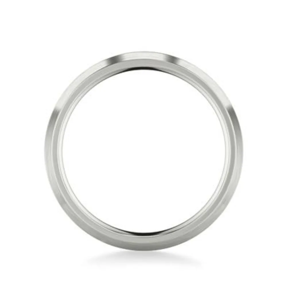 Men's 14k Gold Bevel Edge Diamond Wedding Band