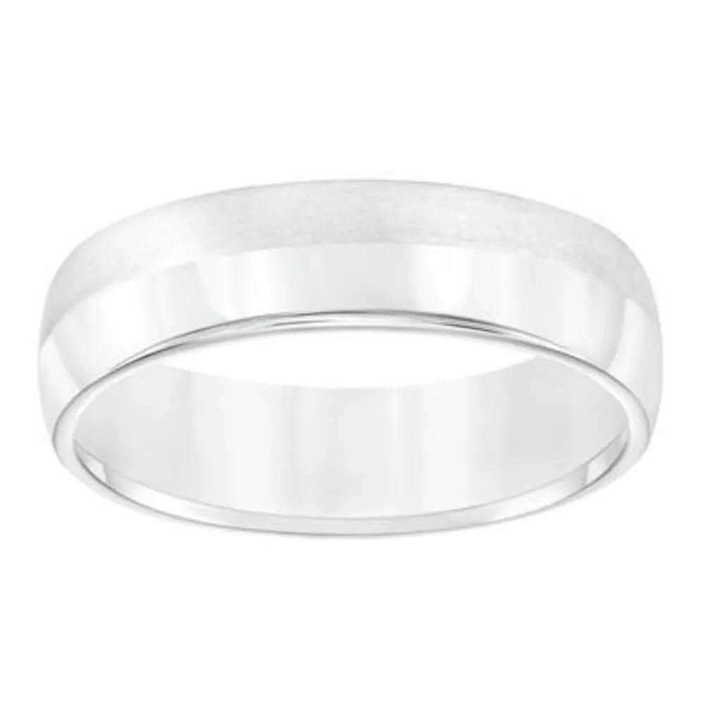 Men's 14k Low Dome Carved Wedding Band