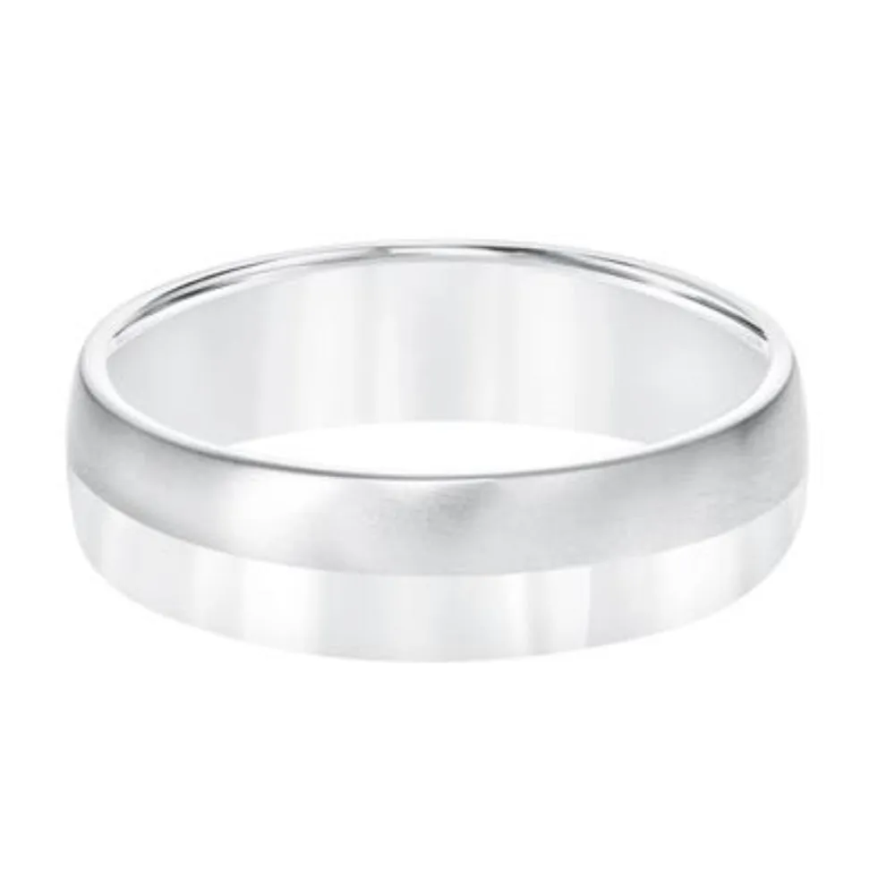 Men's 14k Low Dome Carved Wedding Band