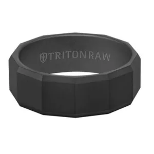 Men's 8mm Tungsten Bevel Edge Wedding Band