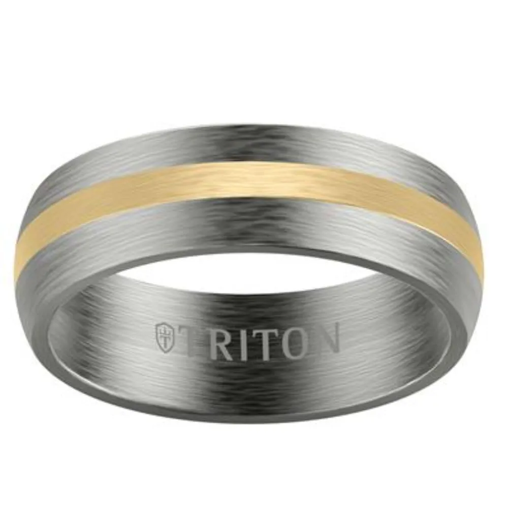 Men's Tantalum and Gold Wedding Band