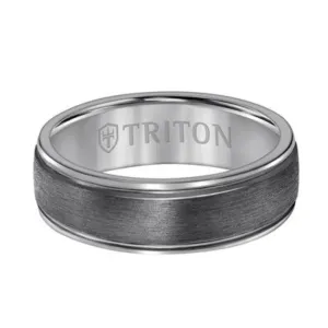 Men's Tantalum Wedding Band with Chrystaline Finish