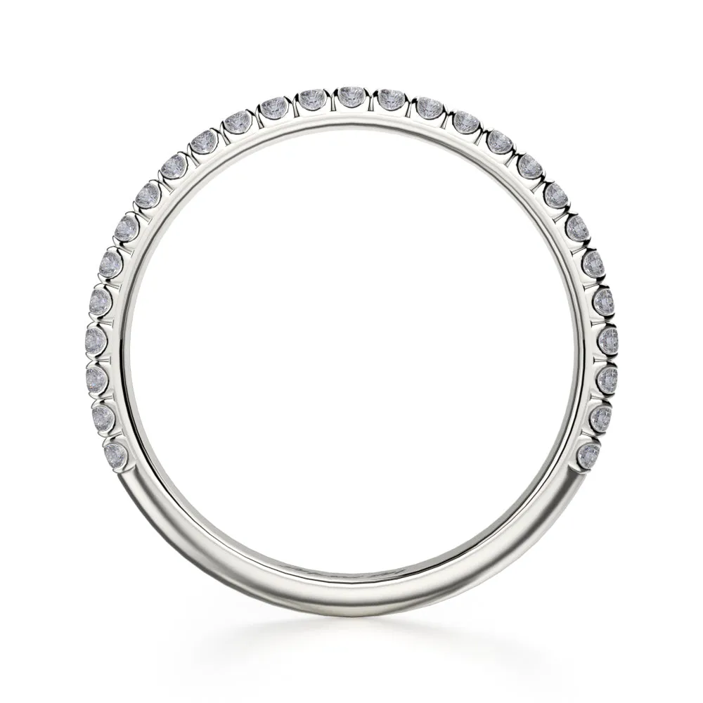 Michael M 18W  Two Row Pave Set Band