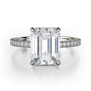 Michael M Crown Emerald Engagement Ring