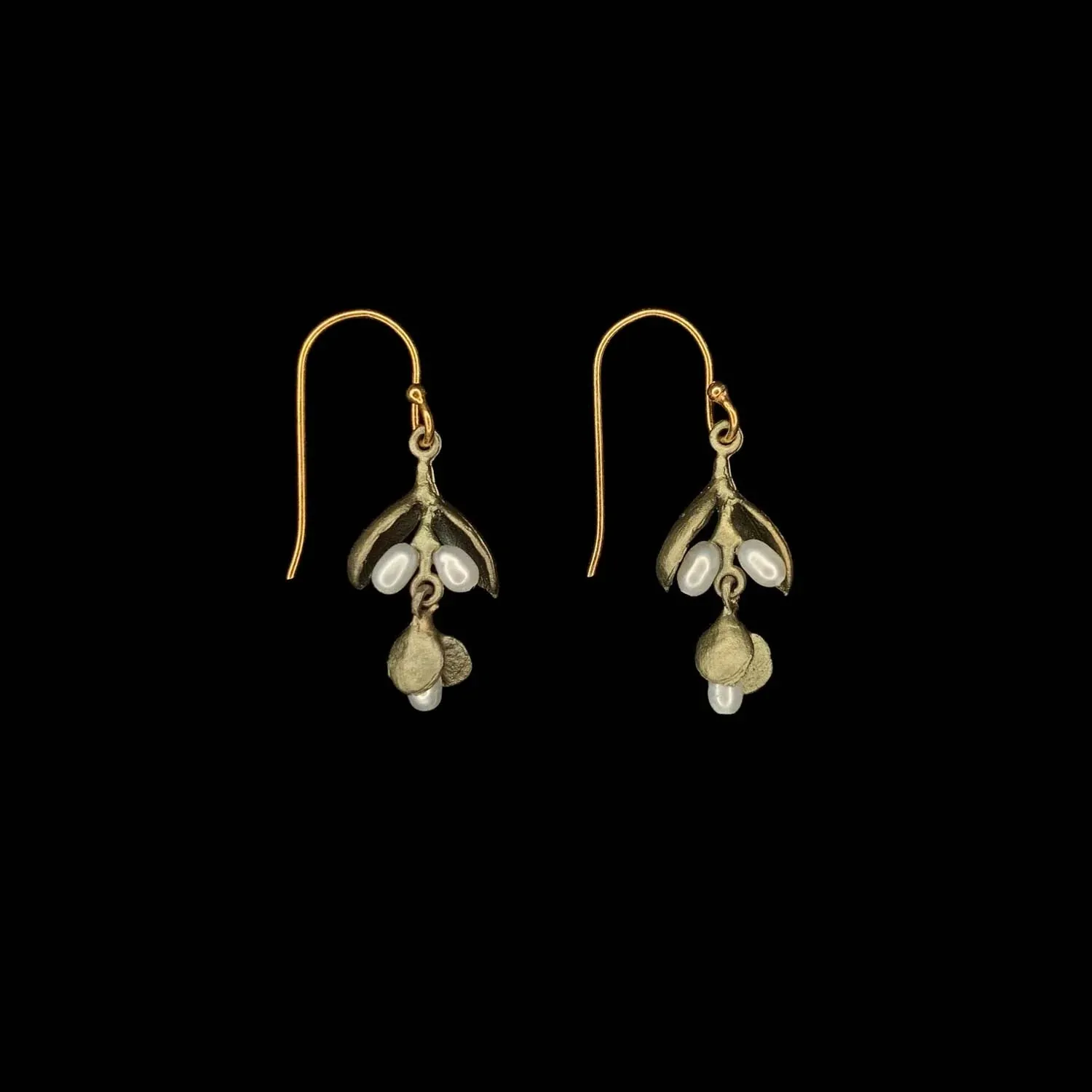 Michael Michaud Eucalyptus Seed Dainty Wire Earrings