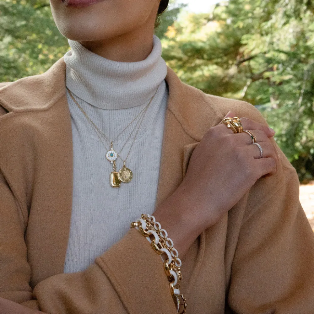 Monica Rich Kosann 18K Yellow Gold Slim "Britt" Locket Necklace