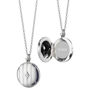 Monica Rich Kosann Beaded Center-Diamond Locket Necklace