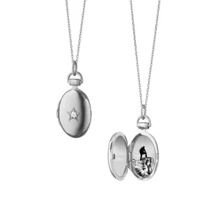 Monica Rich Kosann Oval "Sapphire Star" Locket