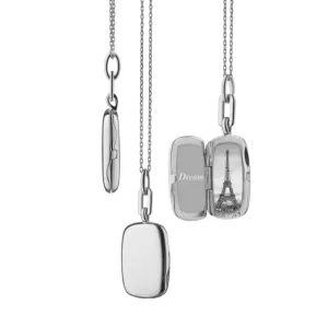 Monica Rich Kosann Slim Rectangle "Dee" Locket Necklace
