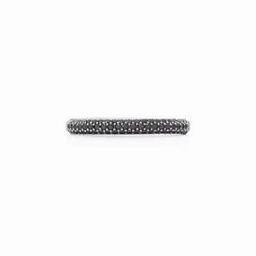 Moonlight 3-Row Ring with Pav Black Diamonds