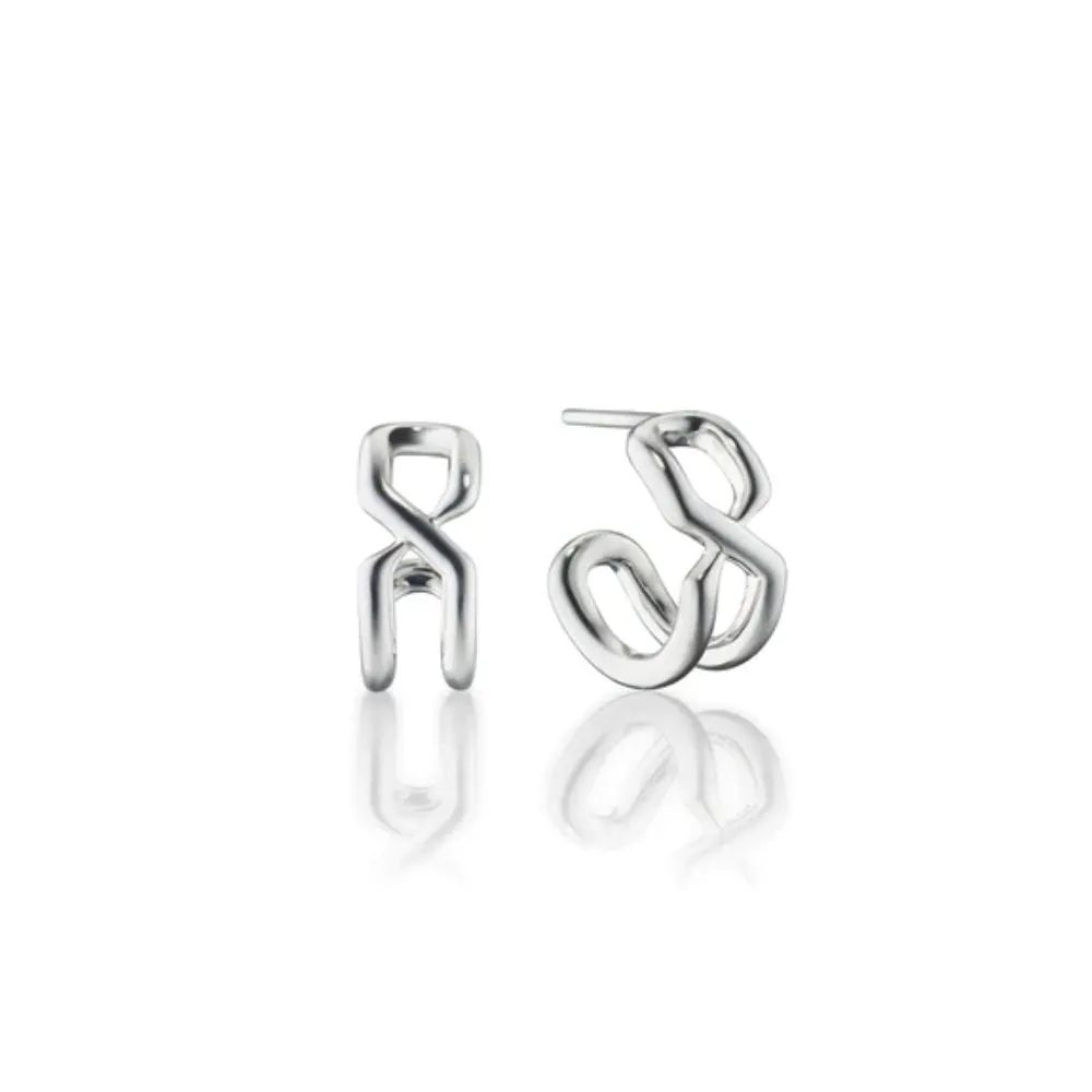 MRK "The Symbol"  Sterling Silver Infinity Hoop Earrings