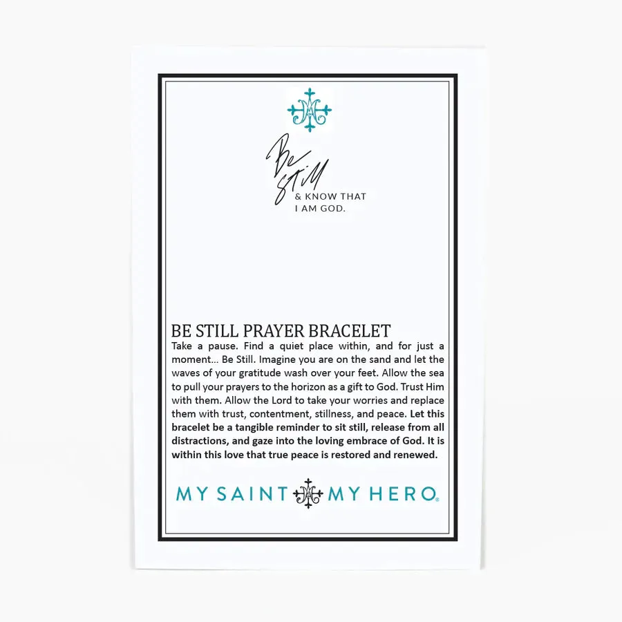 My Saint My Hero Amazonite Be Still Prayer Bracelet