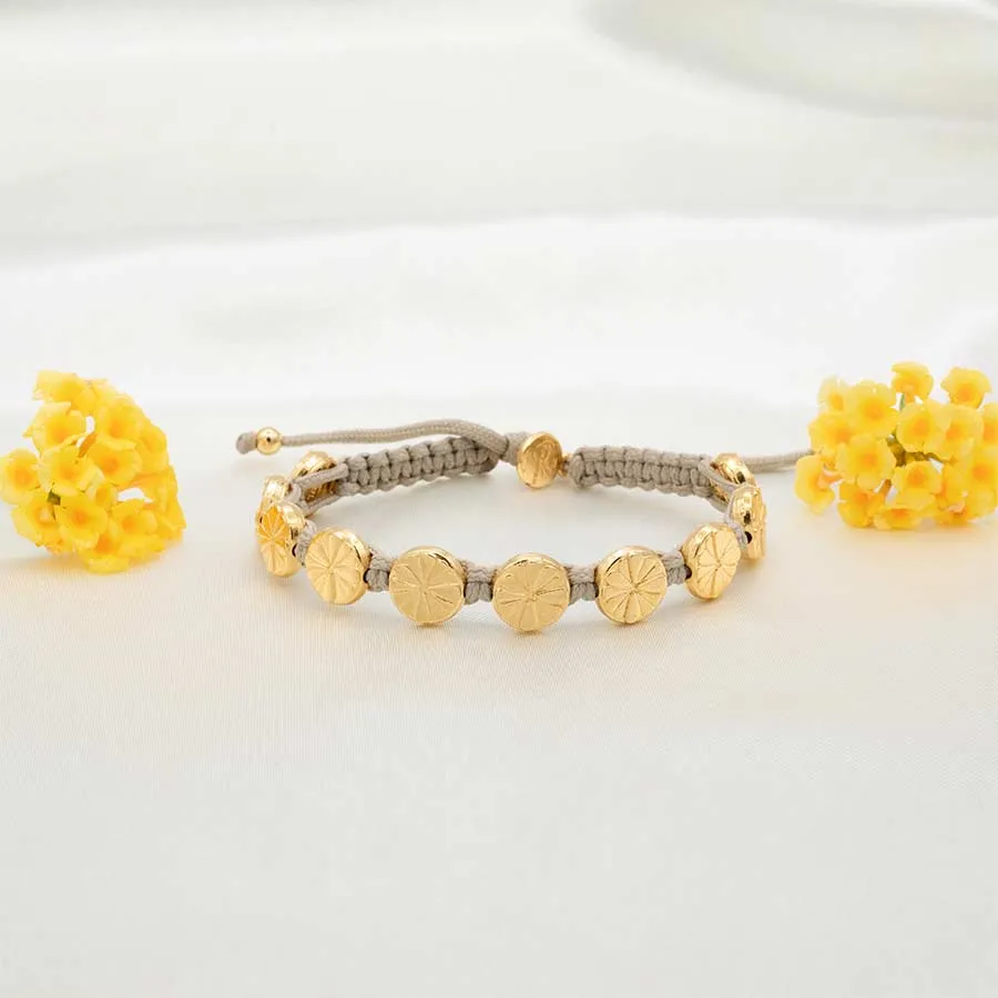 My Saint My Hero Be Kind Human Bloom Bracelet-Goldtone