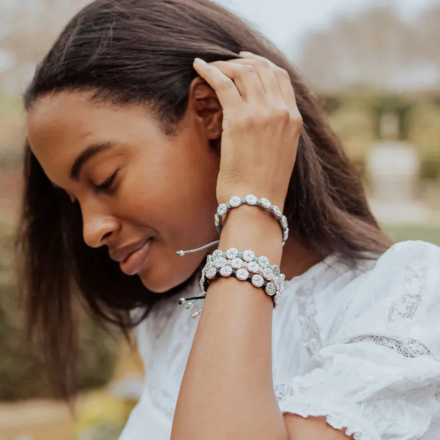 My Saint My Hero Be Kind Human Bloom Bracelet-Silvertone