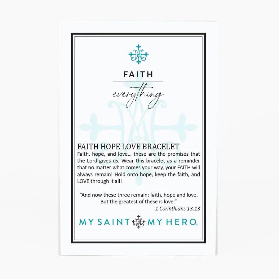 My Saint My Hero Faith Over Everything Beaded Bracelet