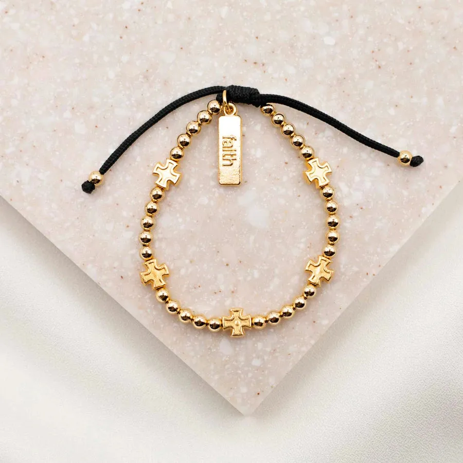 My Saint My Hero Faith Over Everything Beaded Bracelet