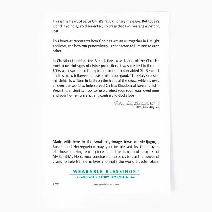 My Saint My Hero Gratitude Blessing Bracelet