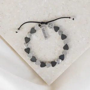 My Saint My Hero Hematite Sisters of the Heart Bracelet