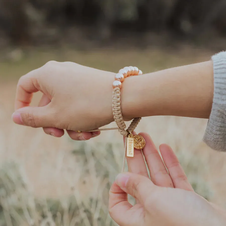 My Saint My Hero "She is Radiant" Pearl Crystal Bracelet