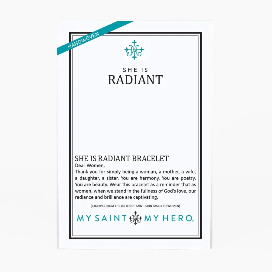 My Saint My Hero "She is Radiant" Pearl Crystal Bracelet
