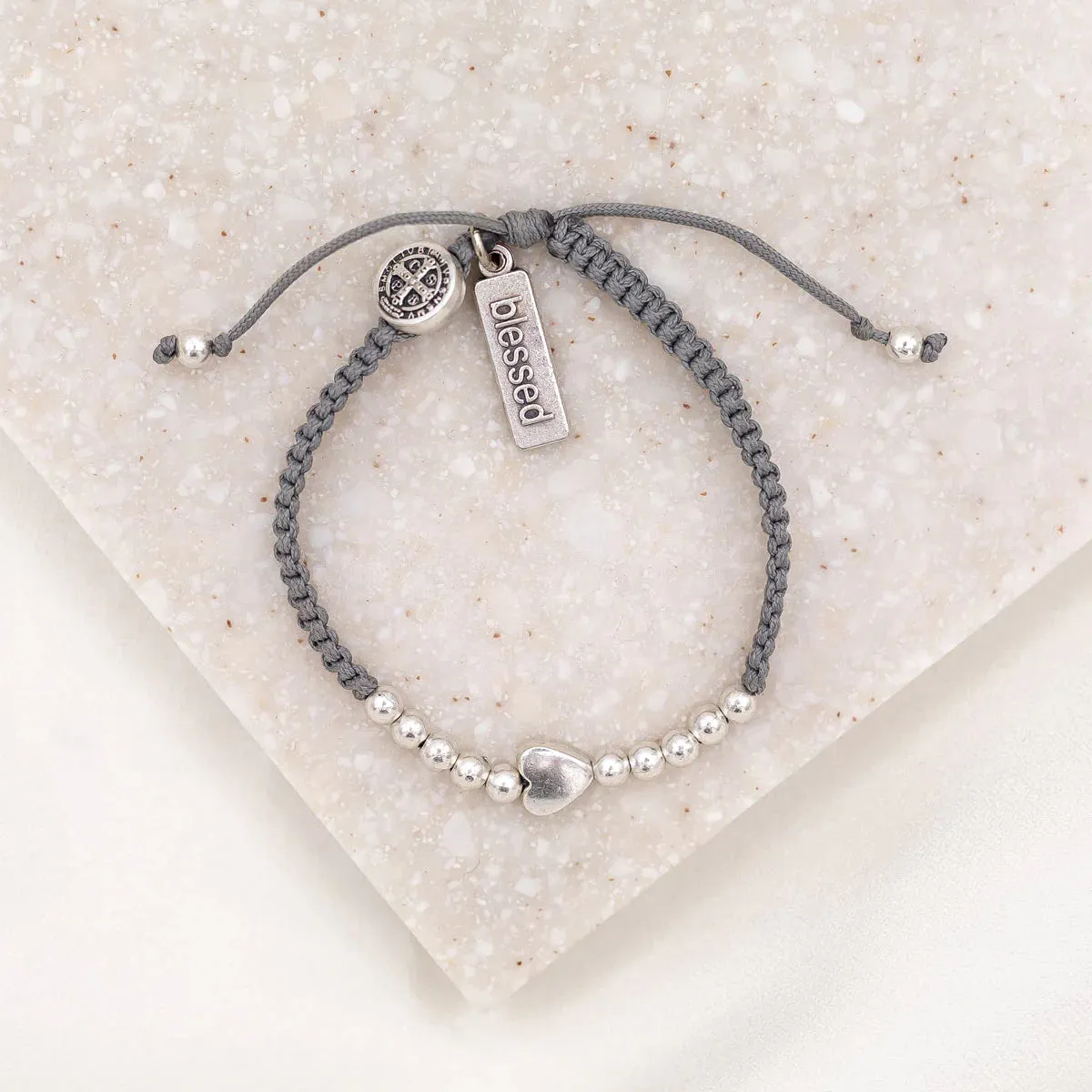 My Saint My Hero Sisters of the Heart Bead and Heart Bracelet